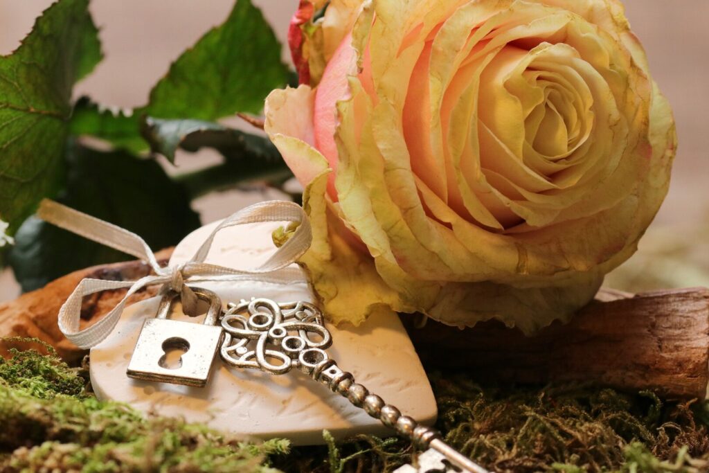 黄色い薔薇と心の鍵